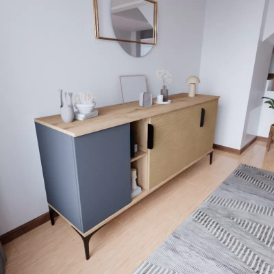 Bruin Grijs Licht Modern Rechthoekig Dressoir Woonkamer Luxe Design