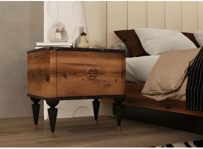 Komplette Nachttische Nachtschrank Nachtkonsole Konsole Braun Holz 2tlg