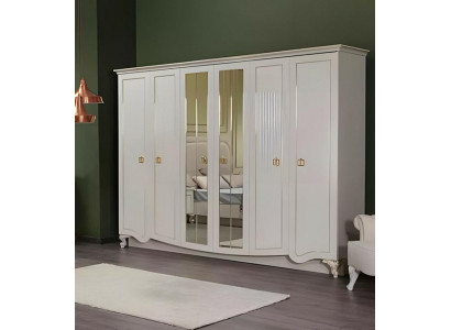 Kleiderschrank Schrank Holzschrank Schlafzimmerschrank Weiß Holz