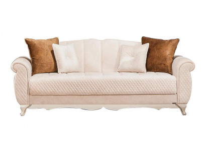 Couch Zweisitzer Sofa 2 Sitzer Polstersofa Stoffsofa Beige Moderne