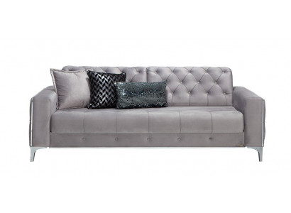 Stoffsofa Dreisitzer Wohnzimmer Sofa 3 Sitzer Polstersofa Couch Beige