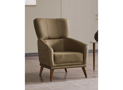Sessel Design Couch Sofa Relax Hochwertig Textil Polster Sitzer Luxus Grün