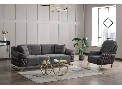 Wohnzimmer Sofagarnitur Dreisitzer Sessel Chesterfield Luxus Set 3 1 Sitzer