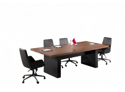 Arbeitszimmer Besprechungstisch 4x Stühle Büroausstattung Bürostuhl Schreibtisch