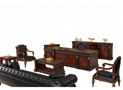 Luxuriös Büromöbel Arbeitszimmer Sessel Sofa Couchtisch Schreibtisch Holztisch