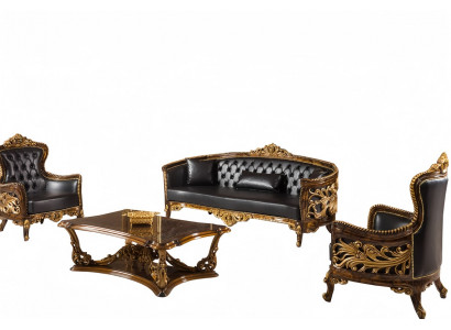 Sessel Sofa Couchtisch Artdéco Arbeitszimmer Sitzkomfort Exklusive Luxus 4tlg