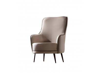 Sessel 1 Sitzer Wohnzimmer Moderne Design Elegantes Möbel Beige Luxus