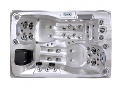 Hydromassagewanne Whirlpool Massagedüsen Sprudelbad Massagebad 200x135 cm