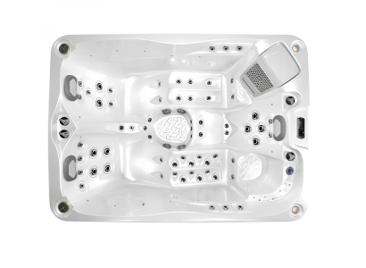 Hydromassagewanne Whirlpool Spa Pool Outdoor Massagebad Blubberbad 216x156 cm