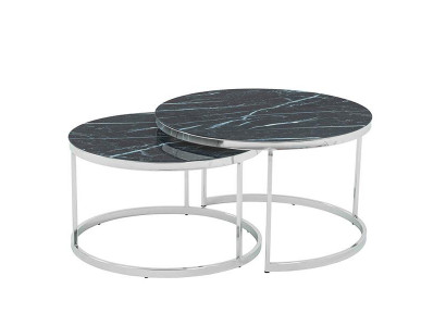 Modern Schwarz 2x Couchtische Wohnzimmer Hochwertig luxuriöse Möbel Designer