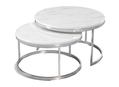 Couchtisch Luxus Weiß Design Metall Elegantes Möbel Wohnzimmer Couchtische