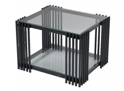 Couchtisch Schwarz Luxus Design Metall Rechteckig Möbel Wohnzimmer Couchtische