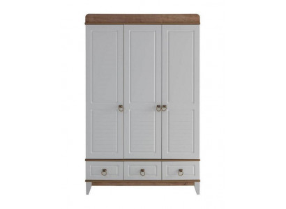 Moderner Kleiderschrank mit drei Türen und Schubladen Stilvolles Design