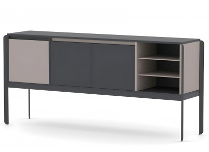 Büroschrank Sideboard Schrank Arbeitszimmer Regale Antrazhit Modern