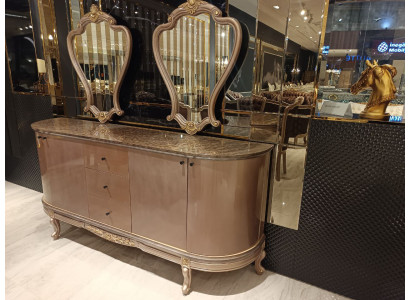 Anrichte mit Spiegel Garnitur Ess Kommoden Holz Kommode Holz Schrank Neu Sofort