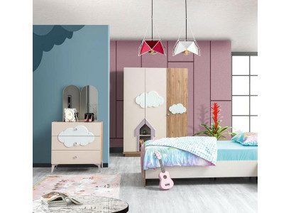 Top-Qualität Möbel Kinderzimmer Set Kleiderschrank Modern Rosa Kommode
