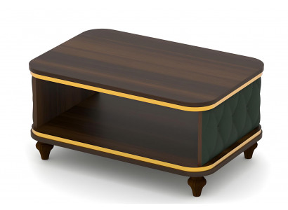 Luxus Arbeitszimmer Couchtisch mit Regal Beistelltisch Holztisch Gold