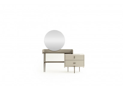 Schminktisch mit Spiegel Schlafzimmer Kosmetiktisch Schubladen Beige Möbel