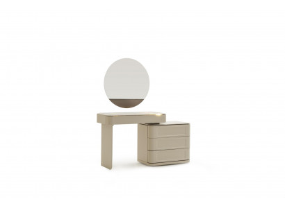 Schminktisch mit Spiegel Kosmetiktisch Frisiertisch Schubladen Beige 2tlg