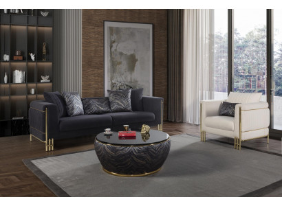 Polstermöbel Kombination Wohnzimmer Garnitur Couch Polster Set 3+1 Sitzer