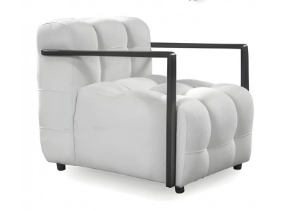 Modern Loungesessel Sessel Relaxsessel Einzelsessel Weiß mit Armlehnen