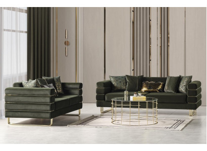 Modern Wohnzimmer 2x 3-Sitzer Sofas Polster Couchen Sitzmöbel Luxuriöse
