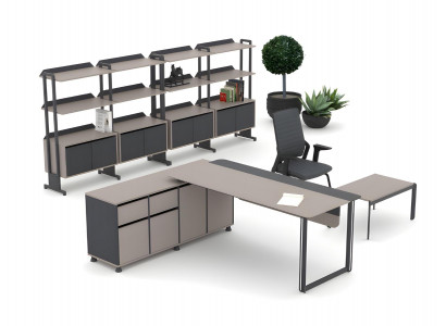 Büroausstattung Schreibtisch Büromöbel Kombination Bürokomplettset Büroset