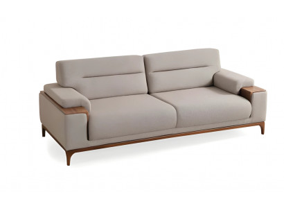 Beiges Dreisitzer Sofa Couch Polster modern bequem Couchen  3 Sitzer 235cm
