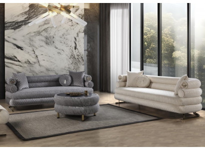 Wohnzimmer 2x 3-Sitzer Sofas Luxuriöse Polster Couchen Top-Qualität Sitzmöbel