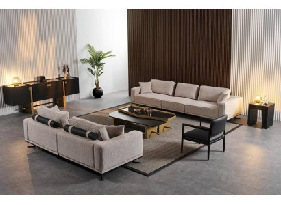Luxus Wohnzimmer Komplett Set  Einrichtung Sofa Tisch Sideboard 7tlg