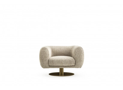 Sessel 1 Sitzer Wohnzimmer Moderne Design Elegantes Möbel Grau Luxus