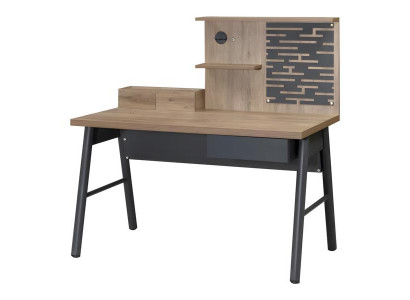 Brauner Holzschreibtisch im eleganten Design für Büro und Home Office