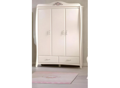 Weißer Holzschrank modern, eleganter Stauraum, zeitloses Design