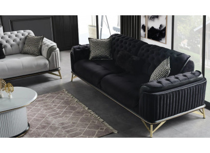 Sofa 3 Sitzer Top-Qualität Textil Sofas Couch Polster Garnitur Moderne
