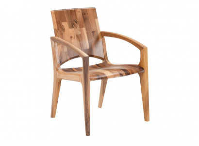 Brauner Holzstuhl modern elegant für Esszimmer und Büro