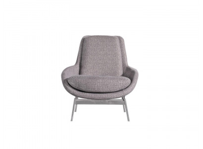 Sessel Grau Club Lounge Designer Lehn Moderne Möbel Sessel 1 Sitzer Polster