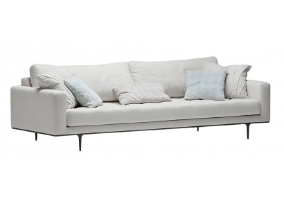 Weißes Stoffsofa 3-Sitzer modernes Design