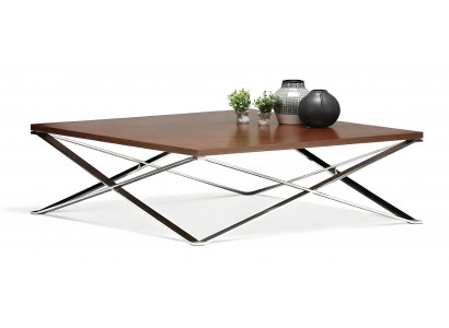 Moderner Couchtisch aus Holz und Metall in Braun