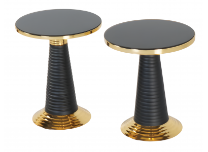 Beistelltisch aus Holz in Schwarz modern elegant