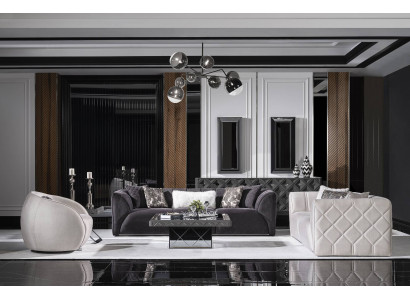 Sofagarnitur 4 3 1 Sitzer Wohnzimmer Komplett Sofas Set Weiß Modern Set