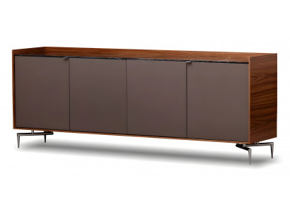 Braune Holzkonsole im eleganten modernen Design
