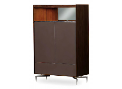 Braune Holzkonsole modern robust für Flur Wohnzimmer Büro