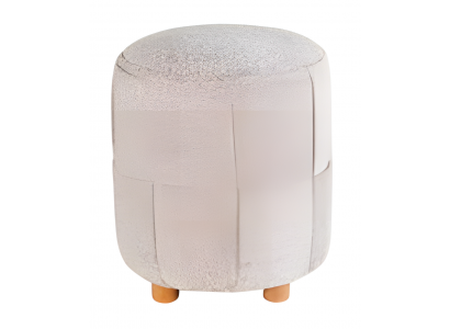 Beiger Holz Hocker im eleganten Design