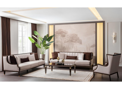 3+3+1 Sitzer & Couchtisch – großes & komfortables Wohnzimmer-Set
