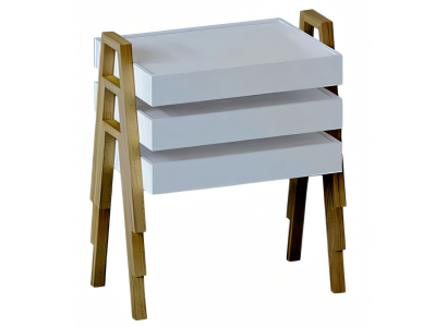 Weißes Holz Couchtisch-Set im modernen Stil