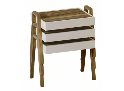 Couchtisch-Set aus Holz in Braun modern eleganter Wohnstil