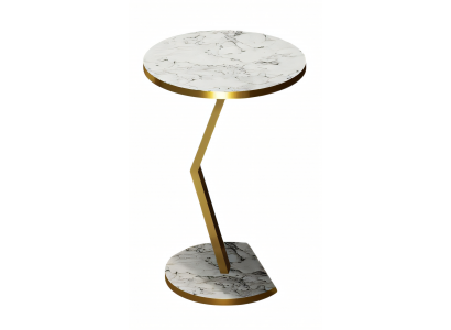 Beistelltisch aus Holz in Weiß modern elegant