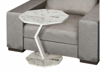 Beistelltisch aus Holz in Weiß modern eleganter Wohnstil