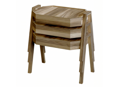 Couchtisch-Set aus Holz in Braun modern und robust