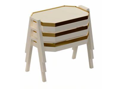 Couchtisch-Set Holz Beige Modern Elegant